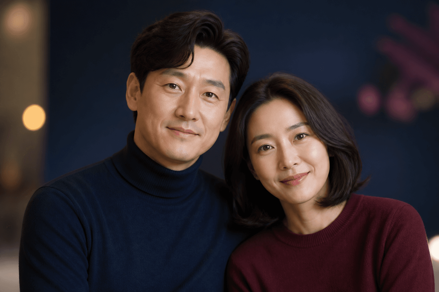 궁합을 보는 실제 성인 남녀 이미지